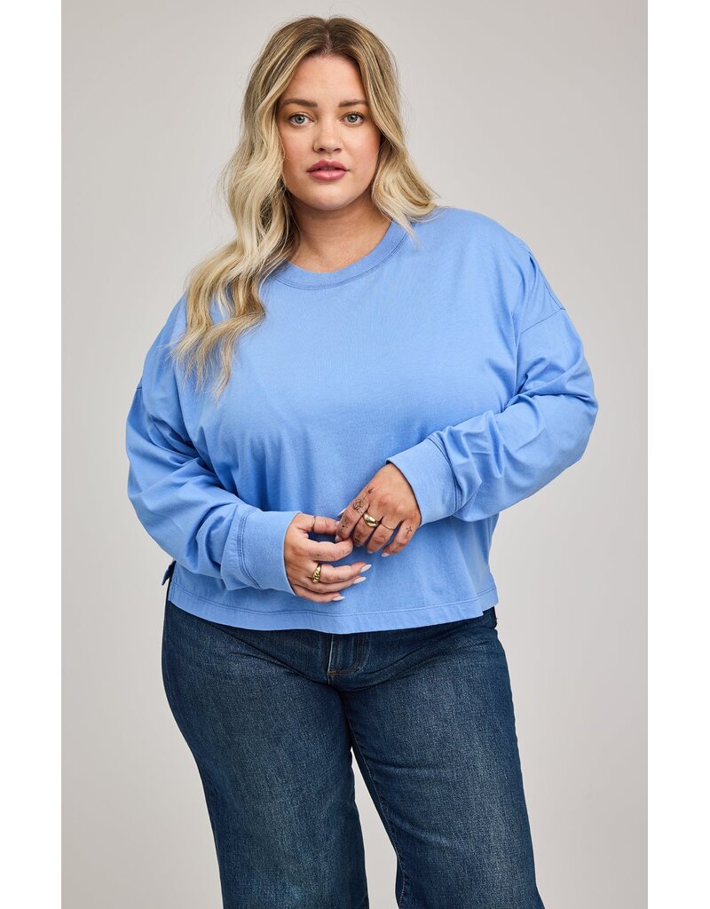 GENTLE FAWN CHRISTY COTTON LONG SLEEVE TOP - BLUEBELL