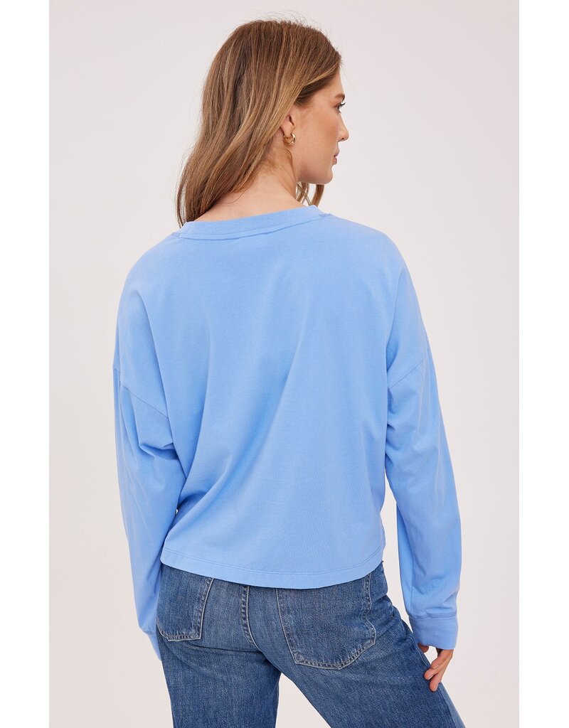 GENTLE FAWN CHRISTY COTTON LONG SLEEVE TOP - BLUEBELL