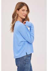 GENTLE FAWN CHRISTY COTTON LONG SLEEVE TOP - BLUEBELL