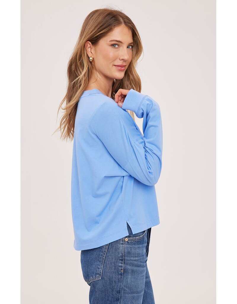 GENTLE FAWN CHRISTY COTTON LONG SLEEVE TOP - BLUEBELL