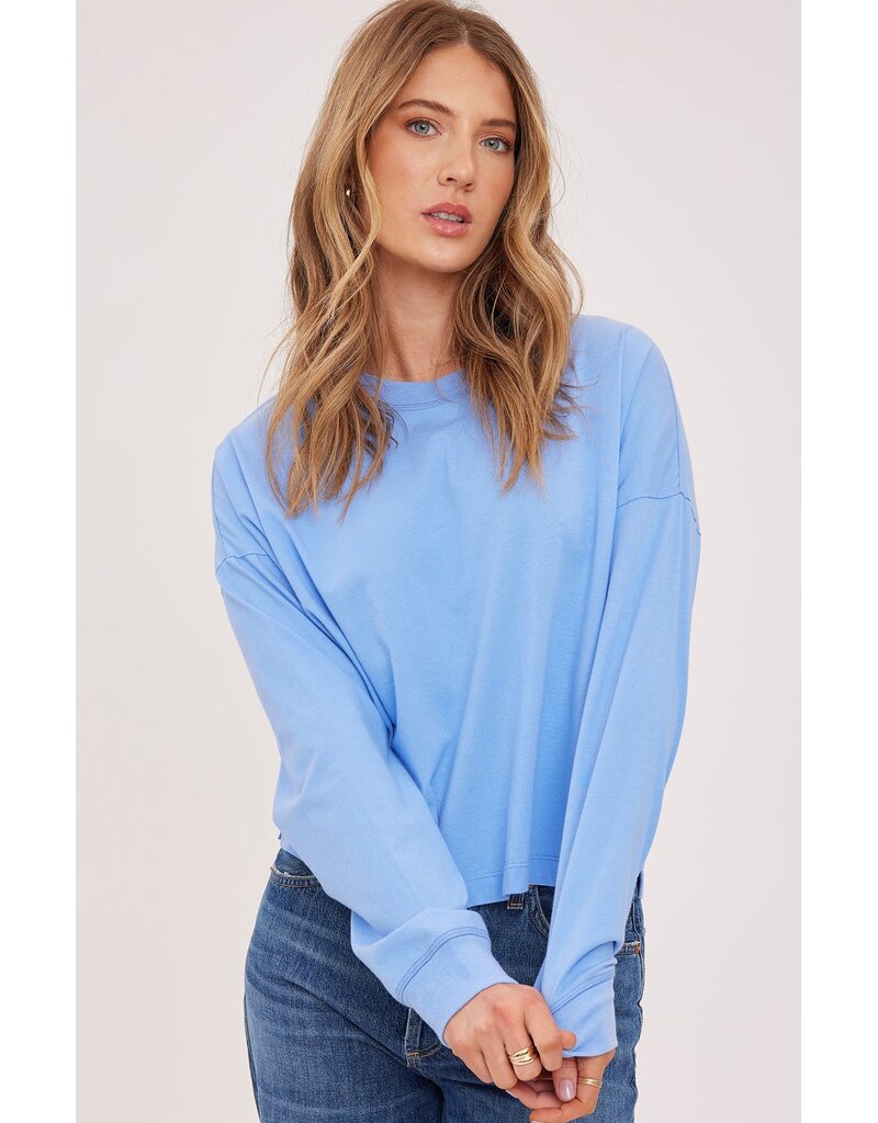 GENTLE FAWN CHRISTY COTTON LONG SLEEVE TOP - BLUEBELL