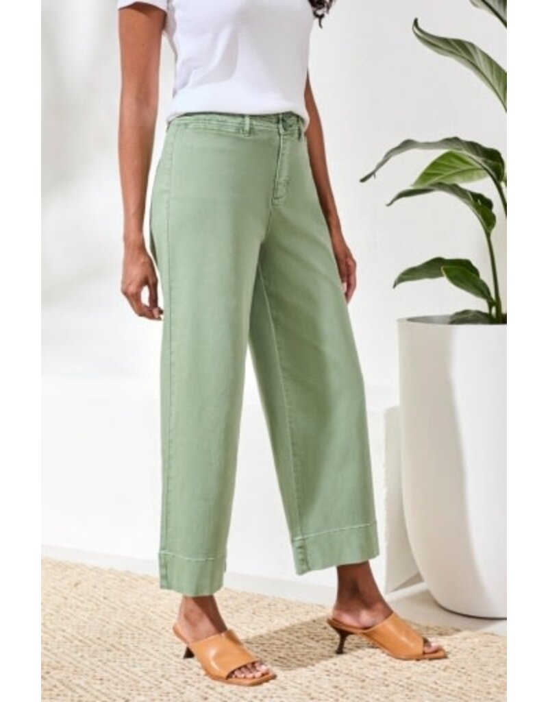 TRIBAL COMFORT STRETCH HIGH RISE PALAZZO PANTS-CANVAS