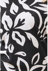 TRIBAL SOFT YARN THREE-QUARTER SLEEVE CREWNECK SWEATER-WISTERIA