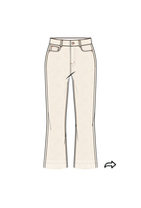TRIBAL SOPHIA CURVY MICRO FLARE CROP JEANS-ECRU