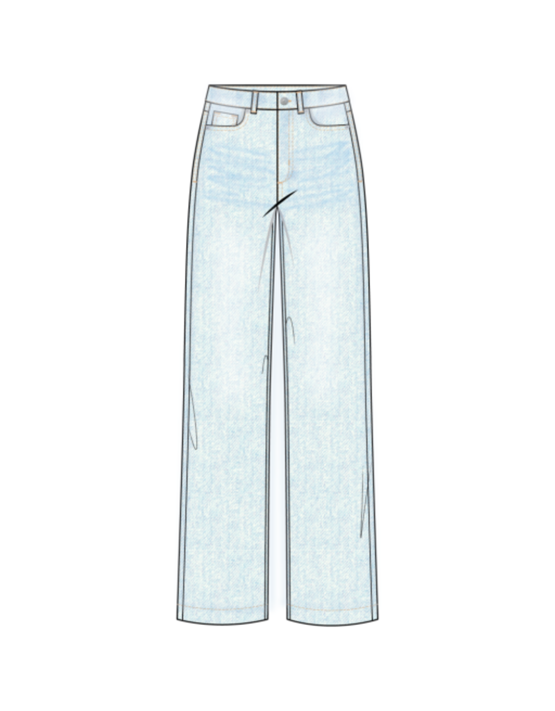 TRIBAL AUDREY HUGGING FLOWY WIDE DENIM-BONDIBEACH