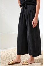 TRIBAL FLOWY CROP PANT W/ BK ELASTIC WB-BLACK
