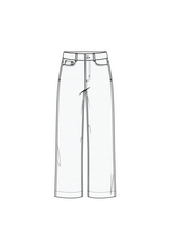 TRIBAL AUDREY HUGGING WIDE CROP JEANS-WHITE