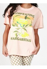 Railtown Apparel Group COTTON MANIFESTING MARGARITAS OVERSIZED TEE