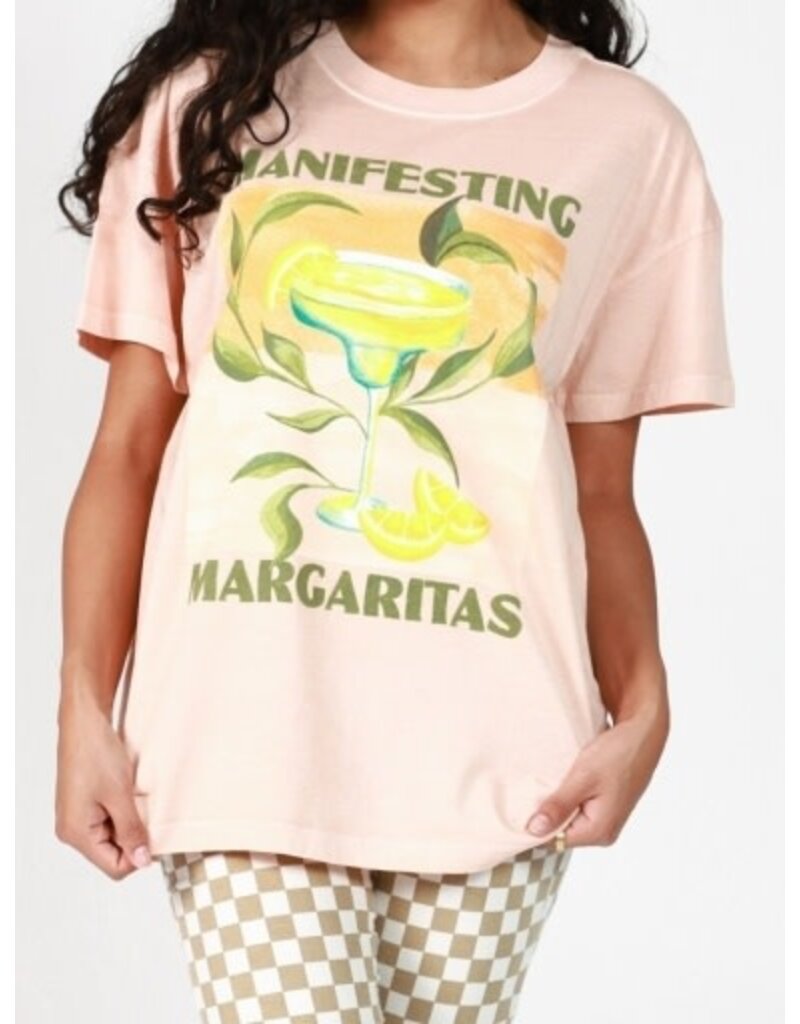 Railtown Apparel Group COTTON MANIFESTING MARGARITAS OVERSIZED TEE