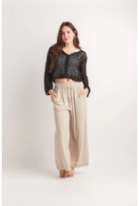 BLACK POINTELLE CARDIGAN