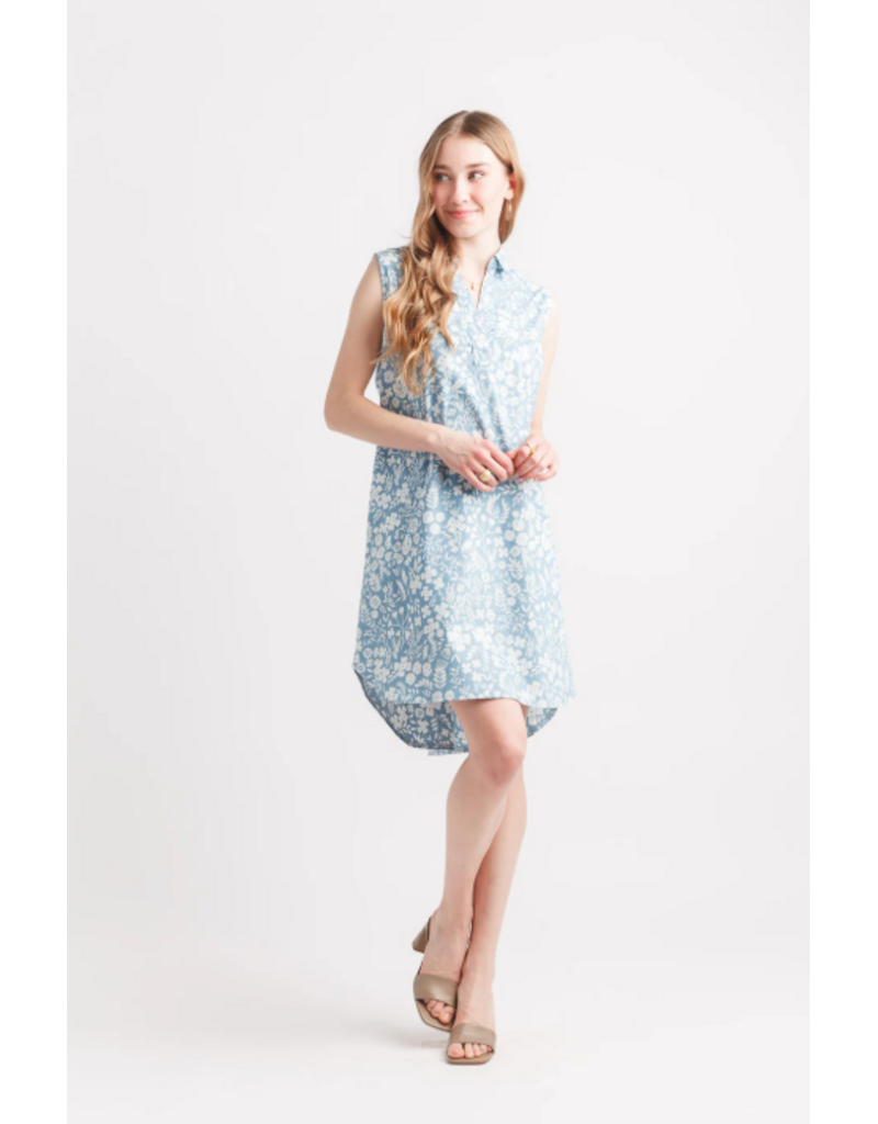 FLORAL COLLARED DRESS