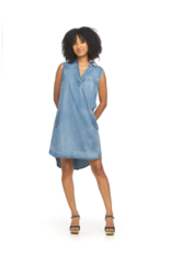 DENIM COLLARED DRESS