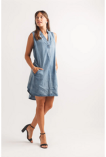 DENIM COLLARED DRESS