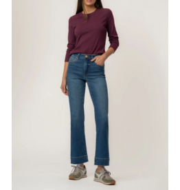 KUT KELSEY HIGH RISE FAB AB ANKLE FLARE W. WIDE HEM - COOL