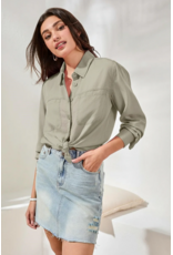 TRIBAL FLOWY OVERSHIRT CACTUS GREEN