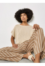 STONE STRIPE LINEN MIX PANT