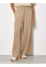 STONE STRIPE LINEN MIX PANT