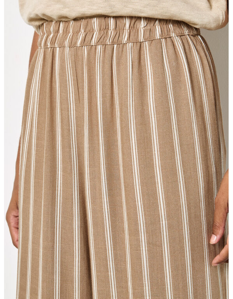 STONE STRIPE LINEN MIX PANT