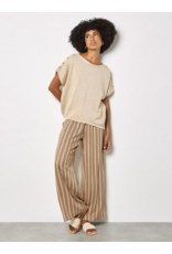 STONE STRIPE LINEN MIX PANT
