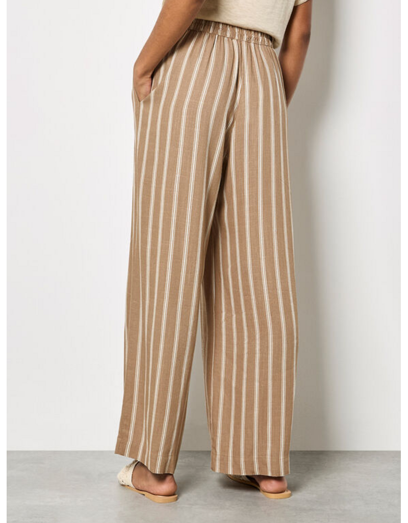 STONE STRIPE LINEN MIX PANT