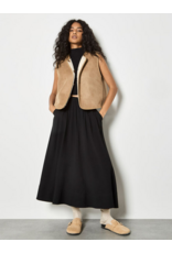 BLACK A-LINE MIDAXI SKIRT