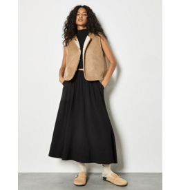 BLACK A-LINE MIDAXI SKIRT