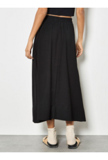 BLACK A-LINE MIDAXI SKIRT