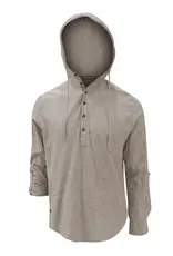 MENS NATURAL LINEN HOODED TOP