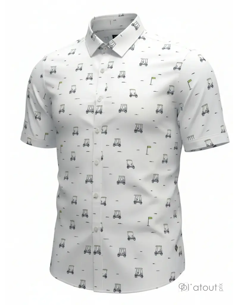 MENS GOLF BUTTON UP S/SLV SHIRT