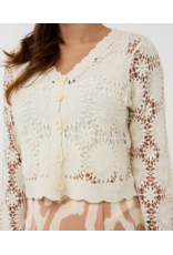NATURAL CROCHET CARDI