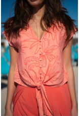 TRIBAL RIO TIE FRONT BLOUSE