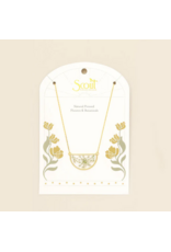 SCOUT PRESSED FLOWER NECKLACE GOLD
