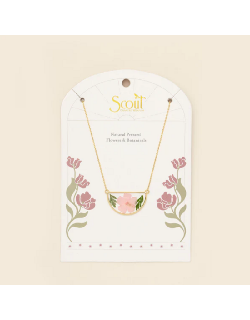 SCOUT PRESSED FLOWER NECKLACE GOLD