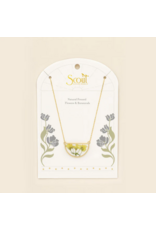 SCOUT PRESSED FLOWER NECKLACE GOLD