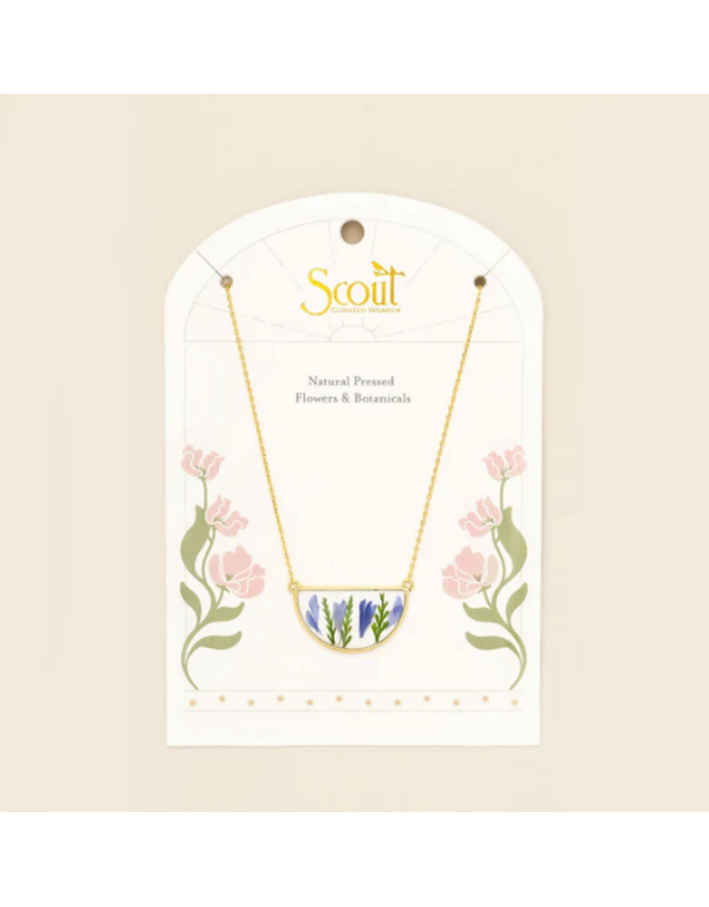SCOUT PRESSED FLOWER NECKLACE GOLD