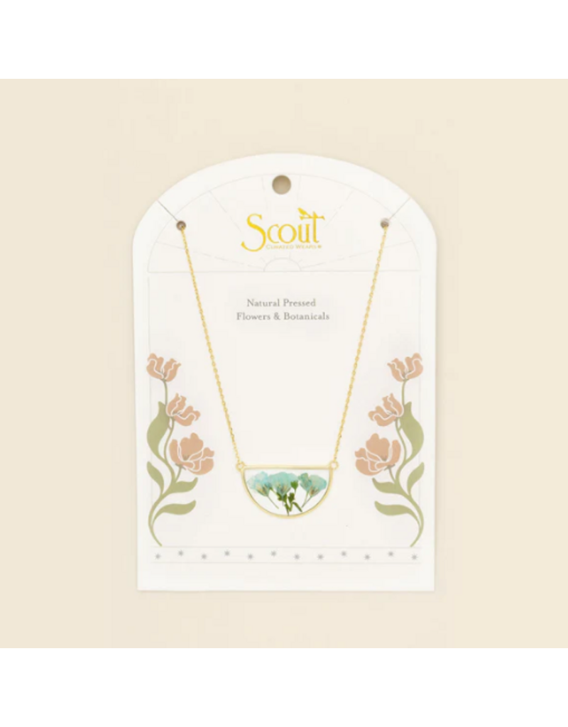 SCOUT PRESSED FLOWER NECKLACE GOLD