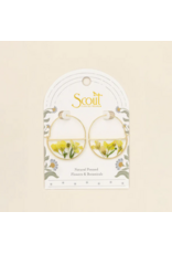 SCOUT PRESSED FLOWER HOOP EARRINGS  GOLD
