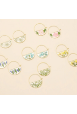 SCOUT PRESSED FLOWER HOOP EARRINGS  GOLD