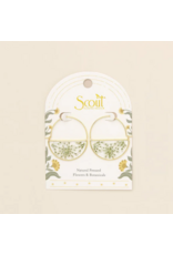 SCOUT PRESSED FLOWER HOOP EARRINGS  GOLD