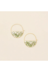 SCOUT PRESSED FLOWER HOOP EARRINGS  GOLD
