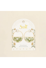 SCOUT PRESSED FLOWER HOOP EARRINGS  GOLD