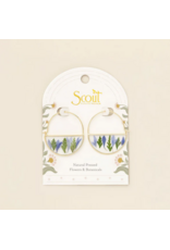 SCOUT PRESSED FLOWER HOOP EARRINGS  GOLD