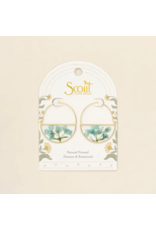 SCOUT PRESSED FLOWER HOOP EARRINGS  GOLD