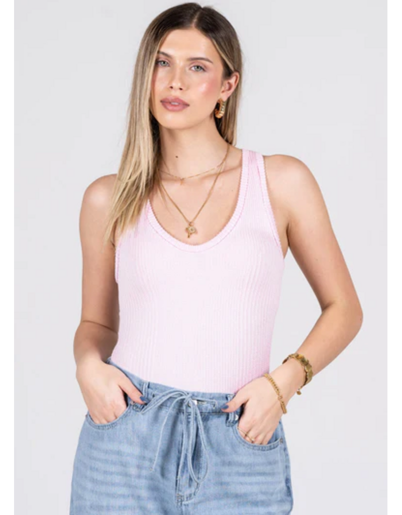 C'EST MOI SEAMLESS TEXTURED TANK - ONE SIZE- 1117