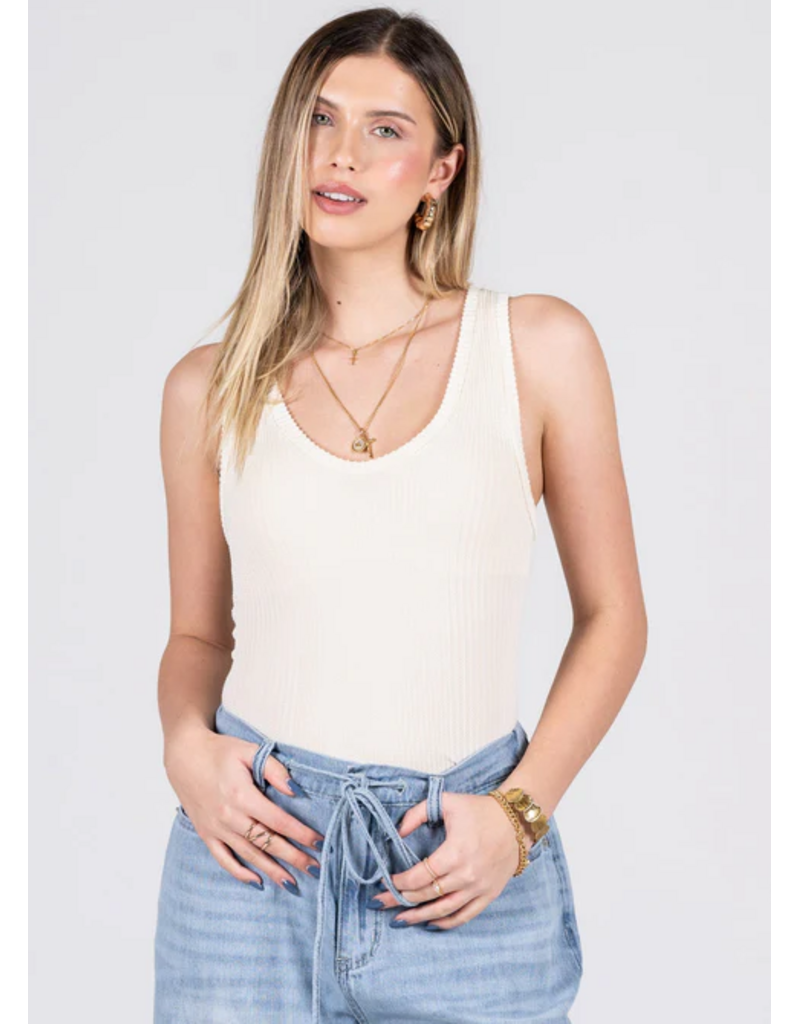 C'EST MOI SEAMLESS TEXTURED TANK - ONE SIZE- 1117