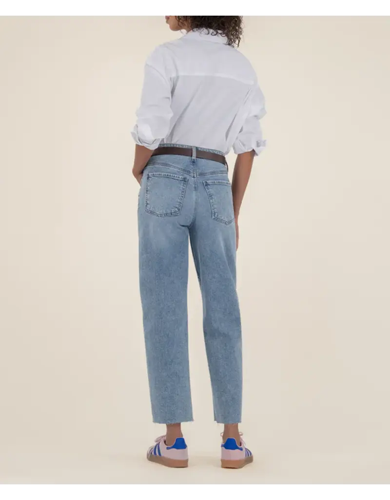 KUT GWEN HIGH RISE WIDE LEG RAW HEM