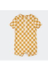PETIT LEM S/S SWIM ROMPER KNIT