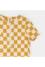 PETIT LEM S/S SWIM ROMPER KNIT