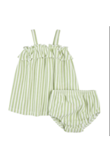 PETIT LEM 2 PC SET DRESS + BLOOMER KNIT - GREEN