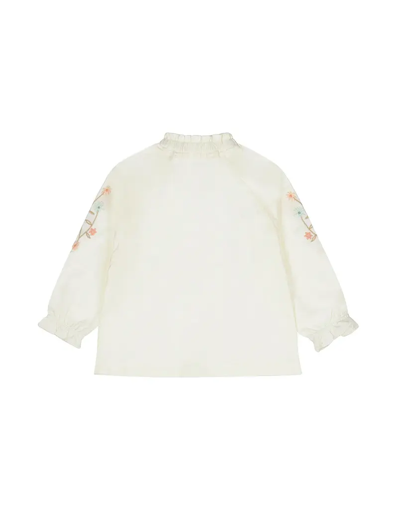 DIRKJE BUTTON FRONT TOP w/SLV DETAIL- SAND